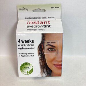 Godefroy Instant Eyebrow Tint Dark Brown Gel Colorant  Application Kit